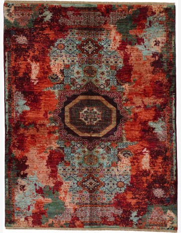 5' 11 x 7' 8 Hand Knotted Mamluk Ziegler Rug