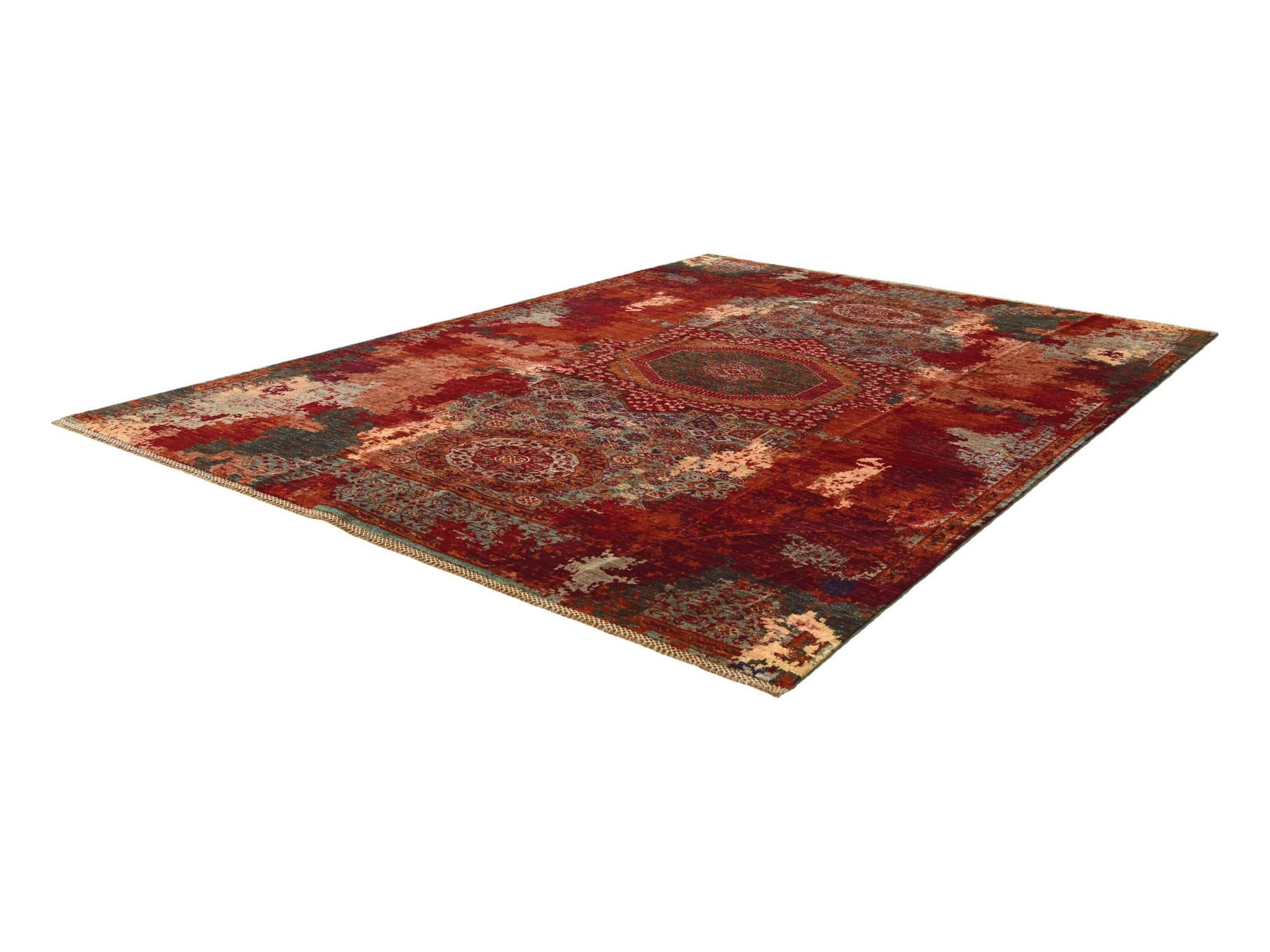 6' 11 x 9' 6 Hand Knotted Mamluk Ziegler Rug