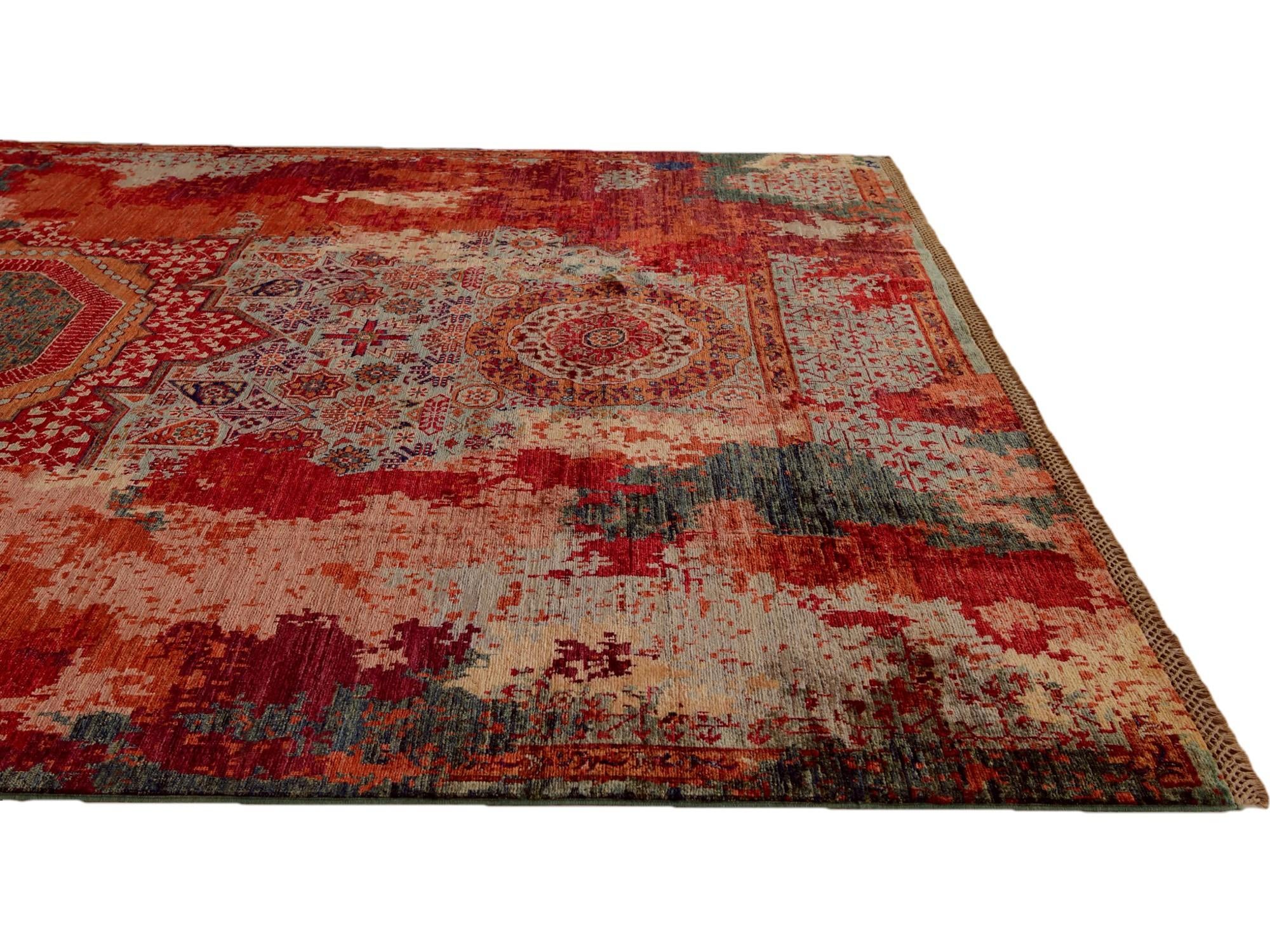6' 11 x 9' 6 Hand Knotted Mamluk Ziegler Rug