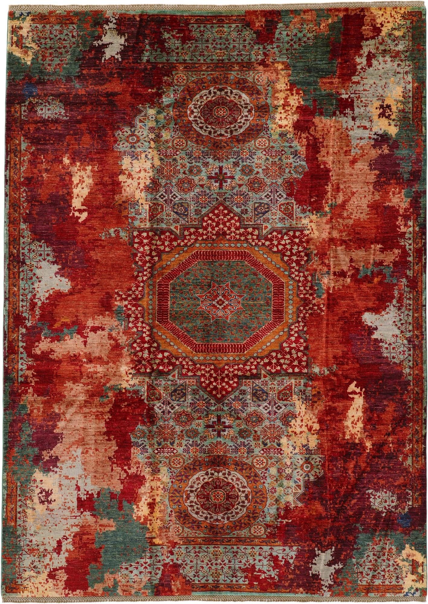 6' 11 x 9' 6 Hand Knotted Mamluk Ziegler Rug