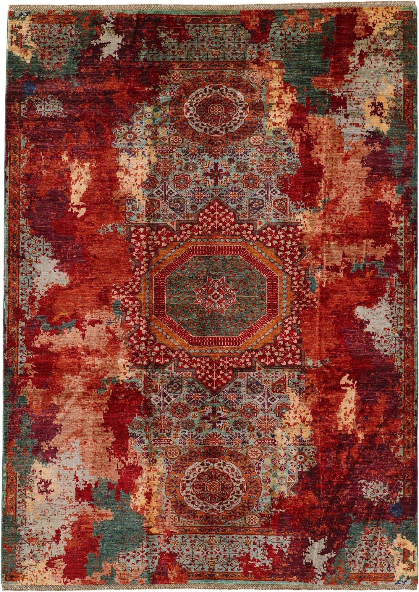 6' 11 x 9' 6 Hand Knotted Mamluk Ziegler Rug