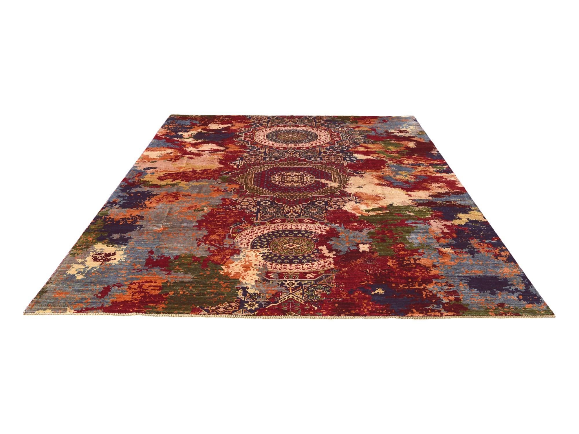 10' x 13' 7 Hand Knotted Mamluk Ziegler Rug