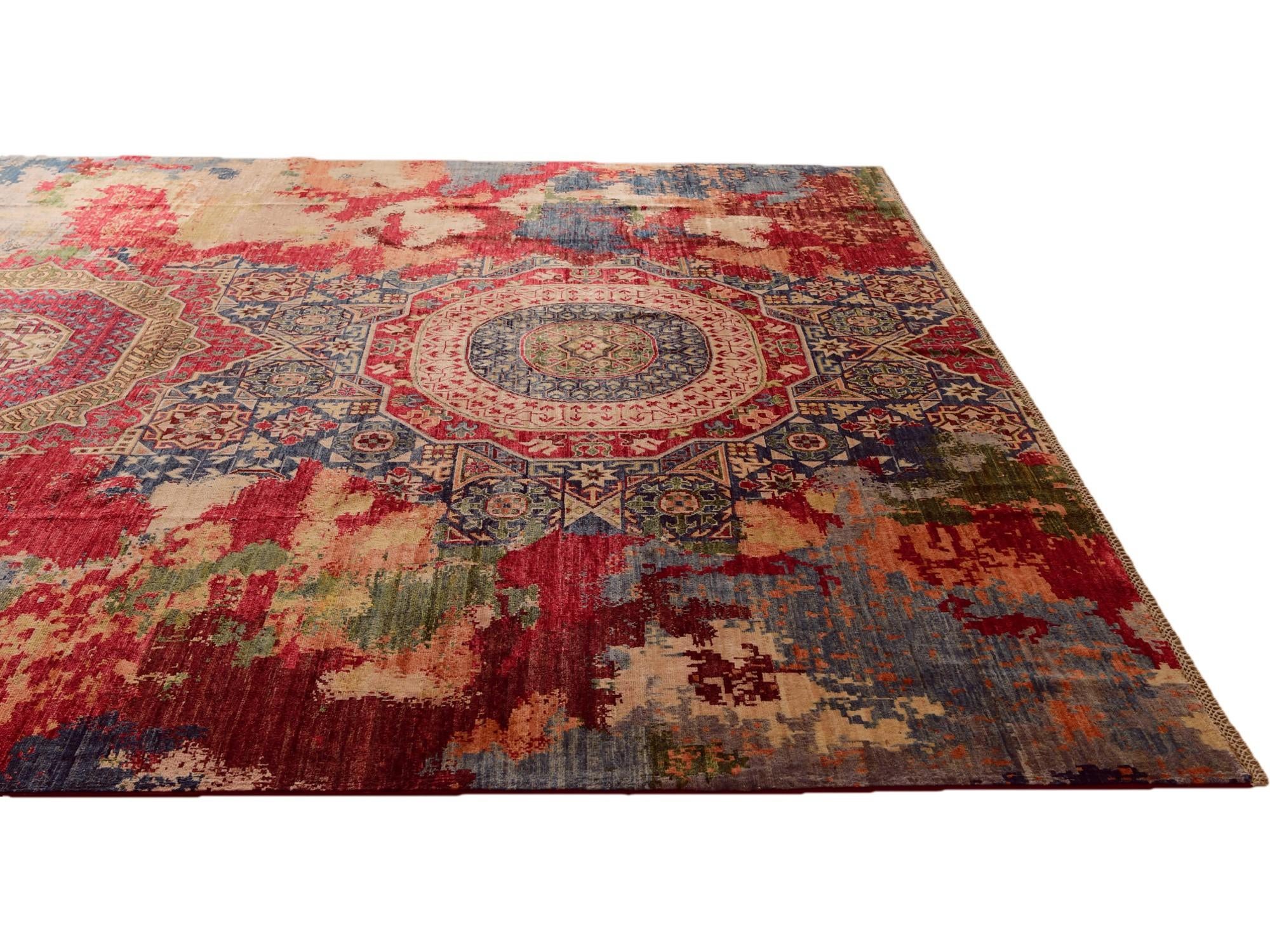 10' x 13' 7 Hand Knotted Mamluk Ziegler Rug