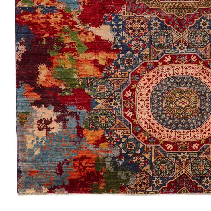 Detail image of 10' x 13' 7 Hand Knotted Mamluk Ziegler Rug