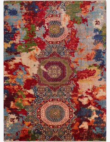 10' x 13' 7 Hand Knotted Mamluk Ziegler Rug
