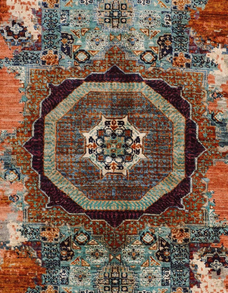 Detail image of 5' 8 x 7' 9 Hand Knotted Mamluk Ziegler Rug