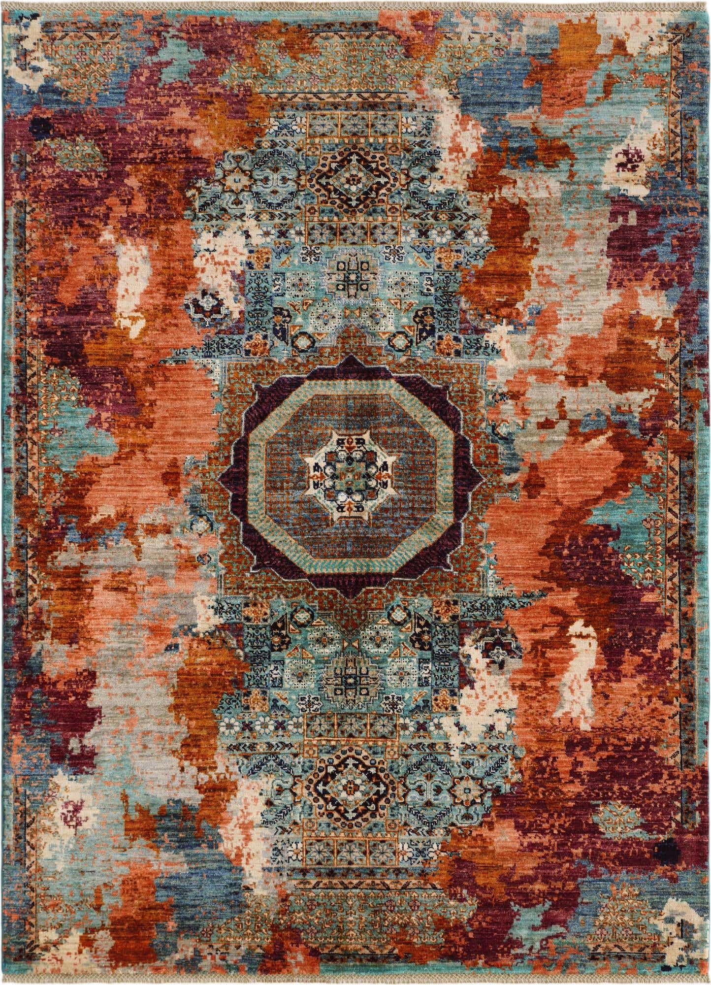5' 8 x 7' 9 Hand Knotted Mamluk Ziegler Rug