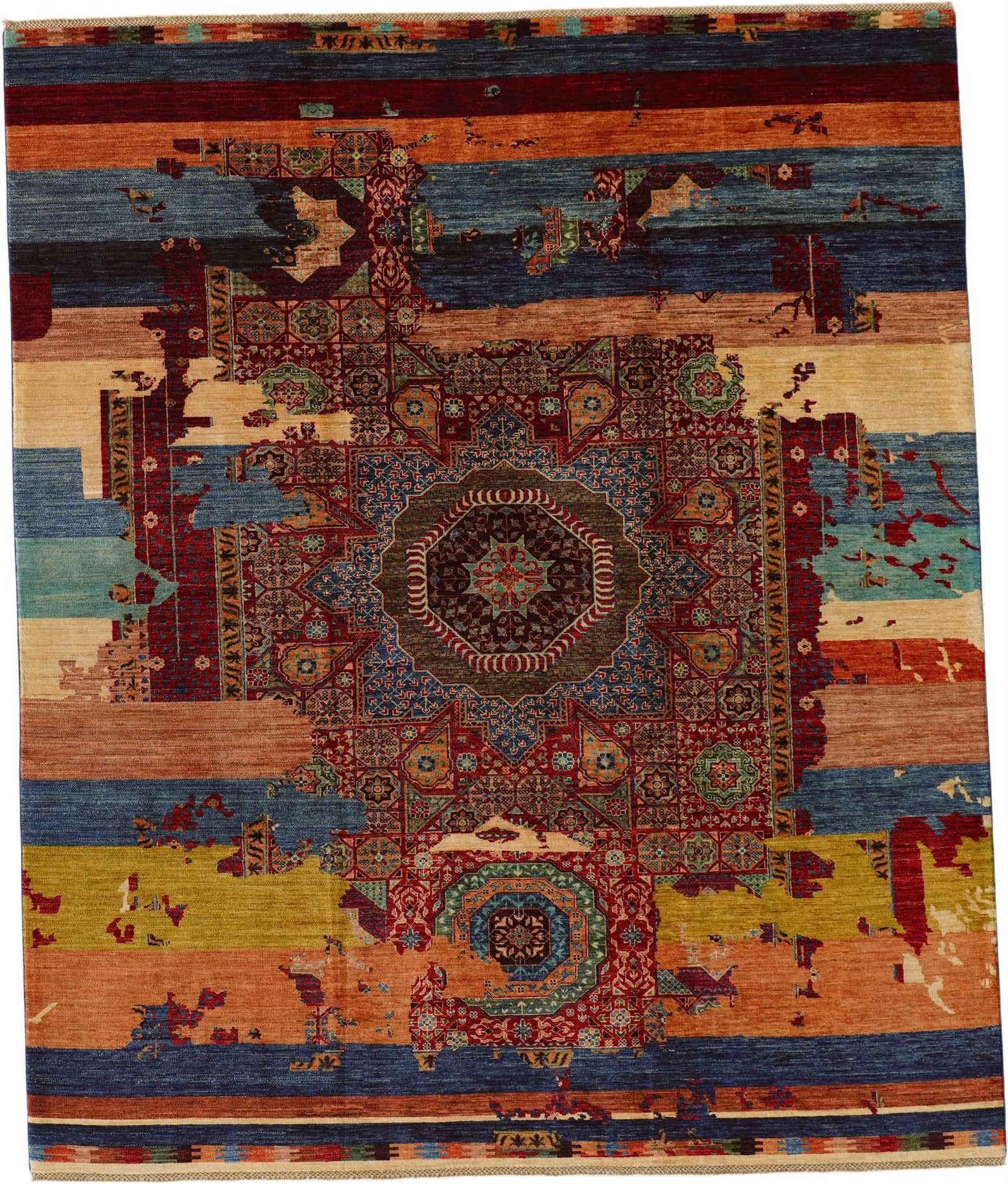 8' 5 x 9' 11 Hand Knotted Mamluk Ziegler Rug