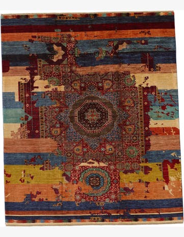 8' 5 x 9' 11 Hand Knotted Mamluk Ziegler Rug