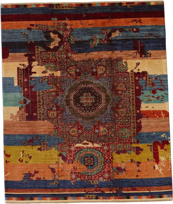 8' 5 x 9' 11 Hand Knotted Mamluk Ziegler Rug