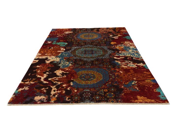 6' 8 x 9' 9 Hand Knotted Mamluk Ziegler Rug