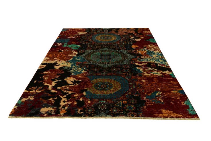 Detail image of 6' 8 x 9' 9 Hand Knotted Mamluk Ziegler Rug