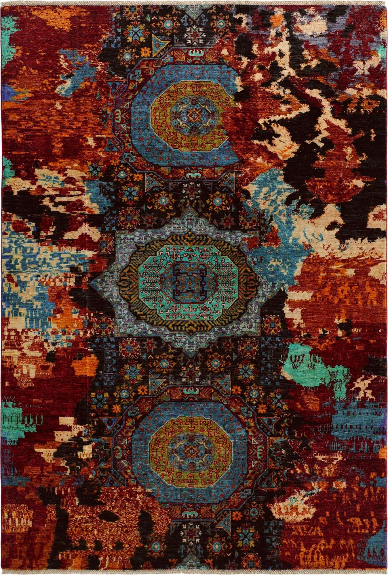 6' 8 x 9' 9 Hand Knotted Mamluk Ziegler Rug