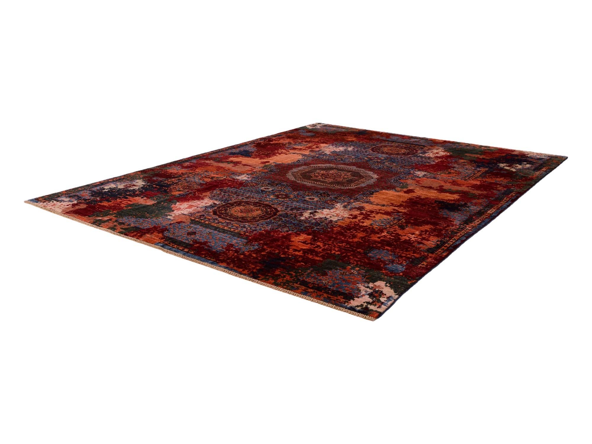 8' x 10' 4 Hand Knotted Mamluk Ziegler Rug