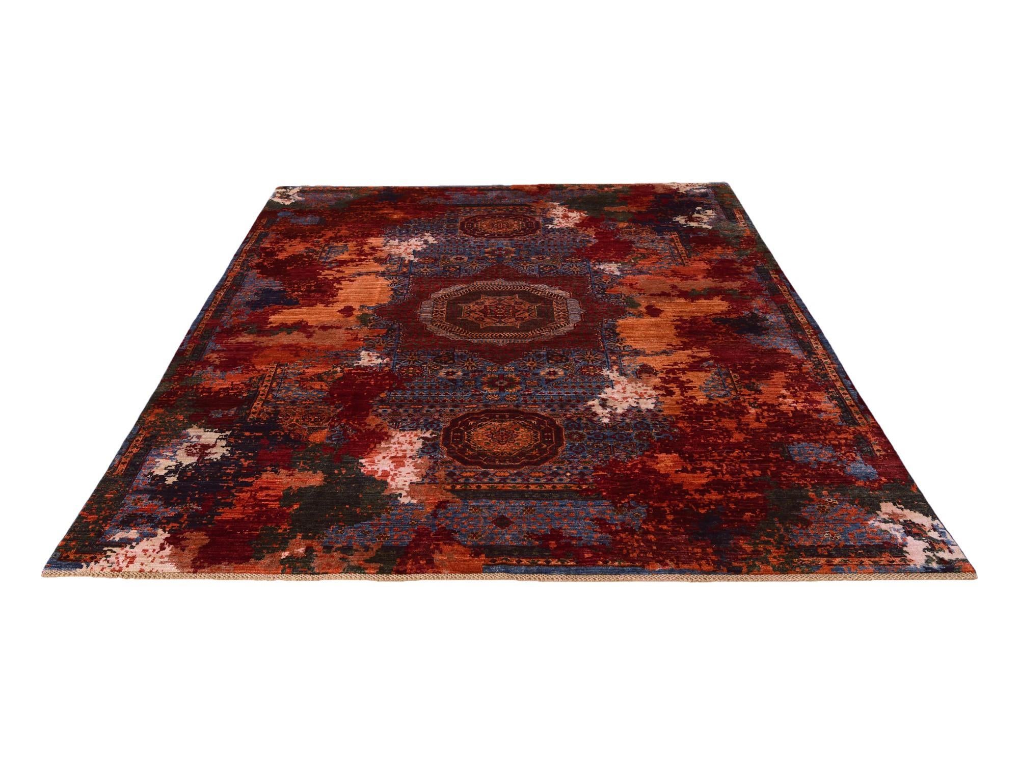 8' x 10' 4 Hand Knotted Mamluk Ziegler Rug