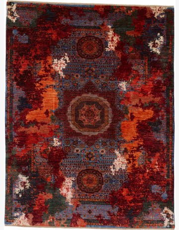 8' x 10' 4 Hand Knotted Mamluk Ziegler Rug