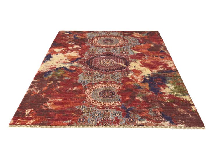 Detail image of 5' 10 x 7' 11 Hand Knotted Mamluk Ziegler Rug