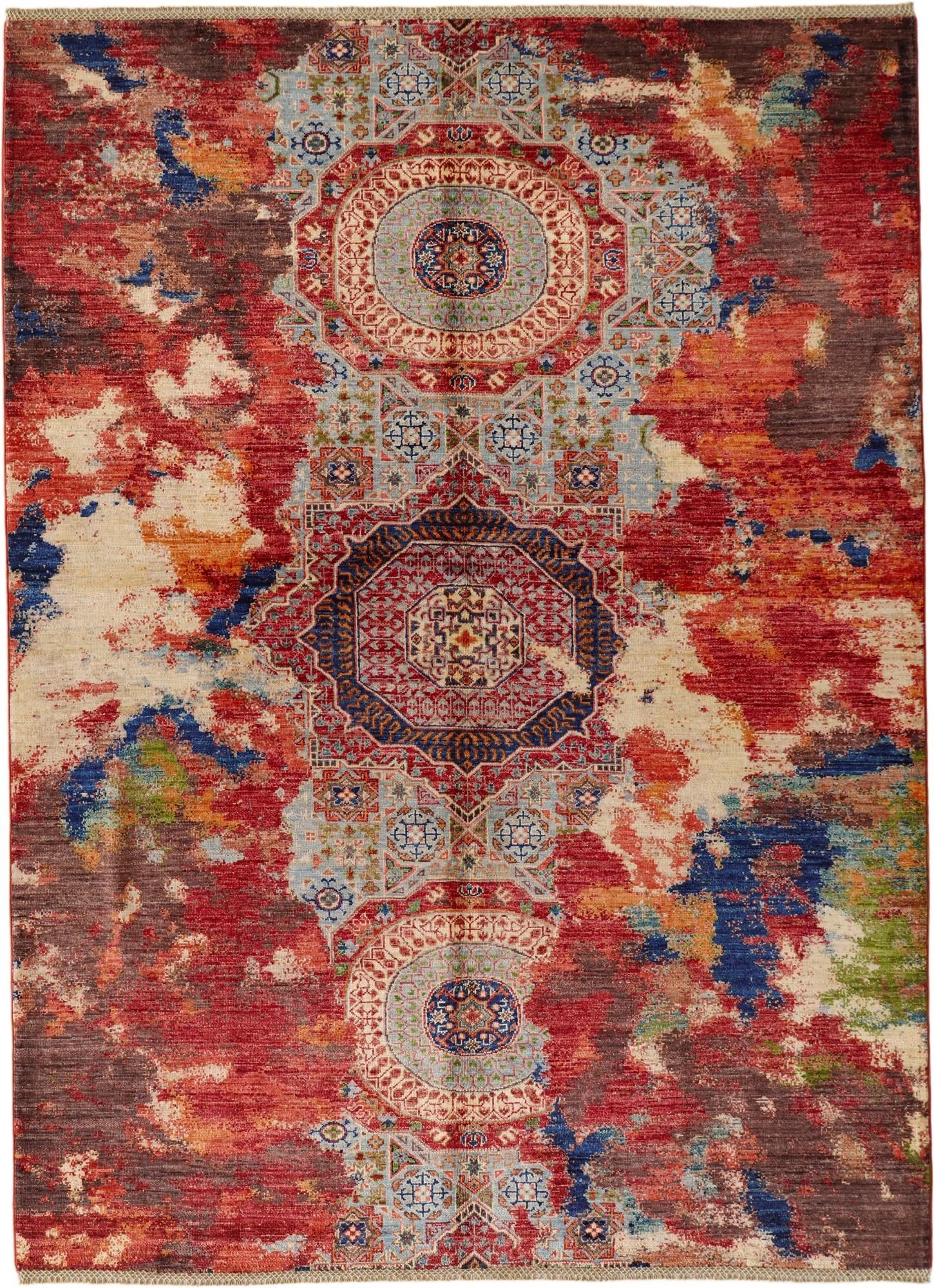 5' 10 x 7' 11 Hand Knotted Mamluk Ziegler Rug
