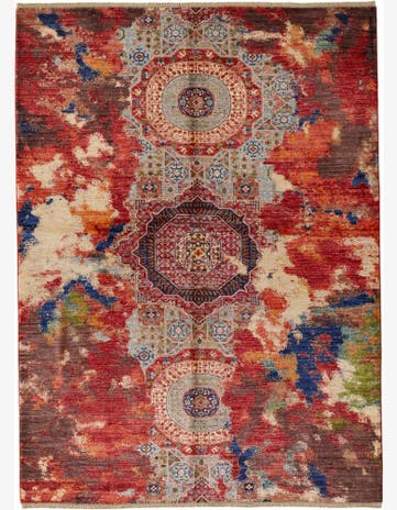 5' 10 x 7' 11 Hand Knotted Mamluk Ziegler Rug