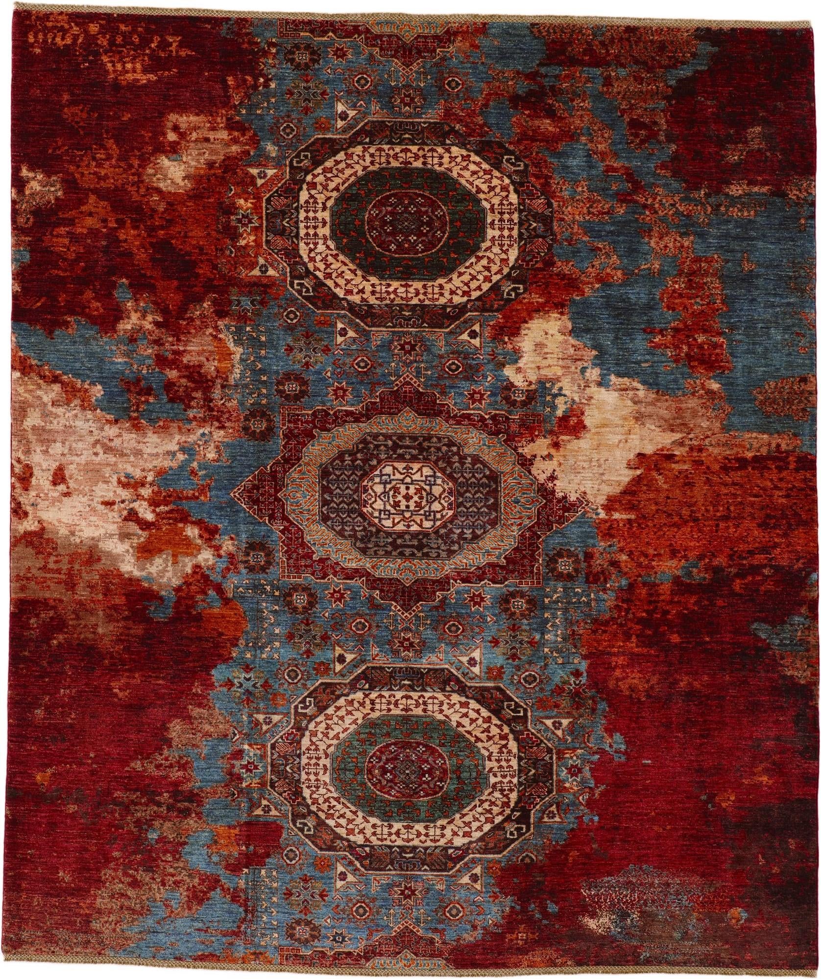 8' 6 x 9' 11 Hand Knotted Mamluk Ziegler Rug