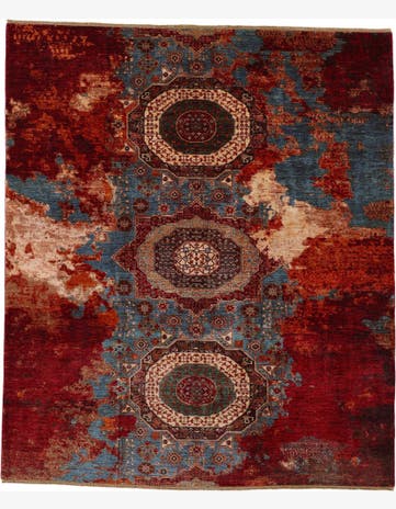 8' 6 x 9' 11 Hand Knotted Mamluk Ziegler Rug