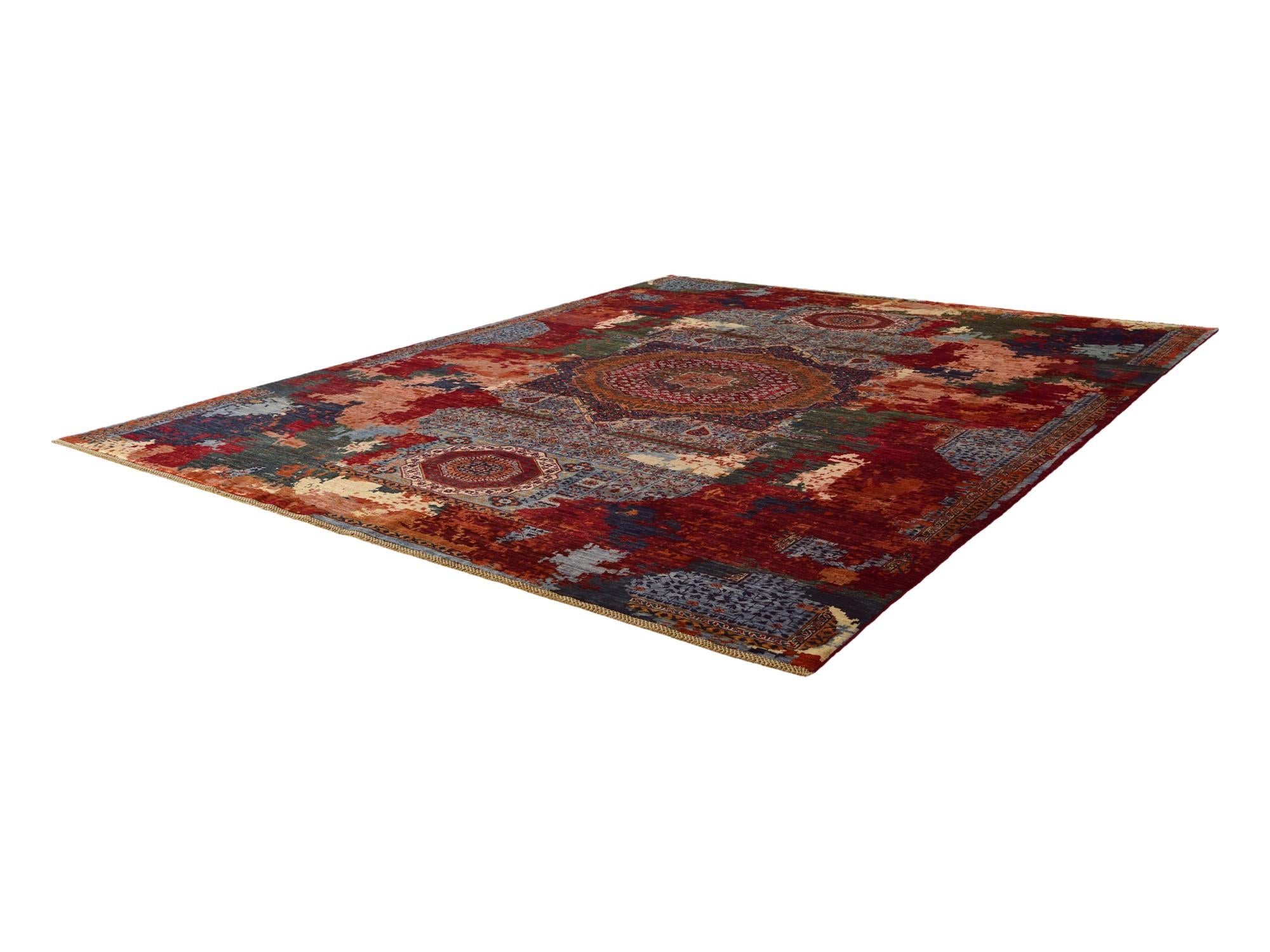 10' 4 x 12' 9 Hand Knotted Mamluk Ziegler Rug