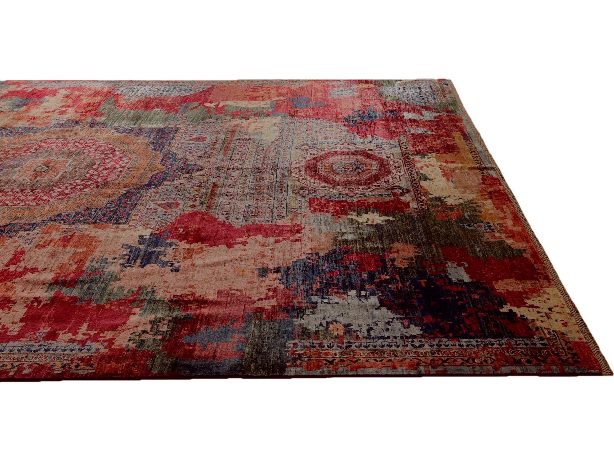 10' 4 x 12' 9 Hand Knotted Mamluk Ziegler Rug