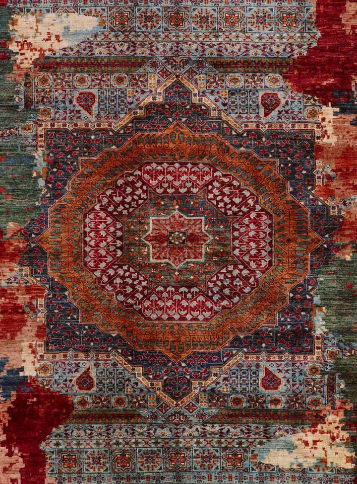 10' 4 x 12' 9 Hand Knotted Mamluk Ziegler Rug