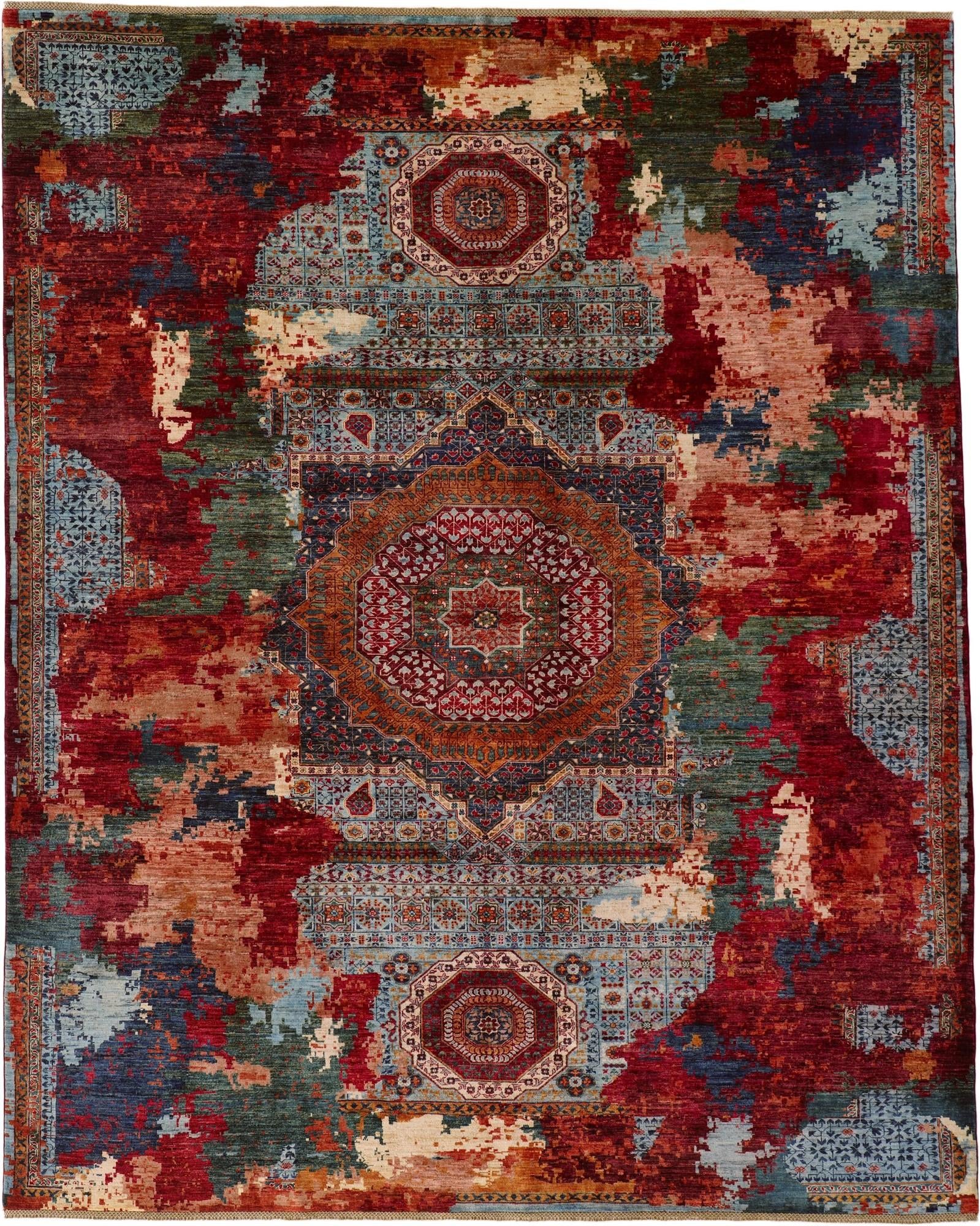 10' 4 x 12' 9 Hand Knotted Mamluk Ziegler Rug