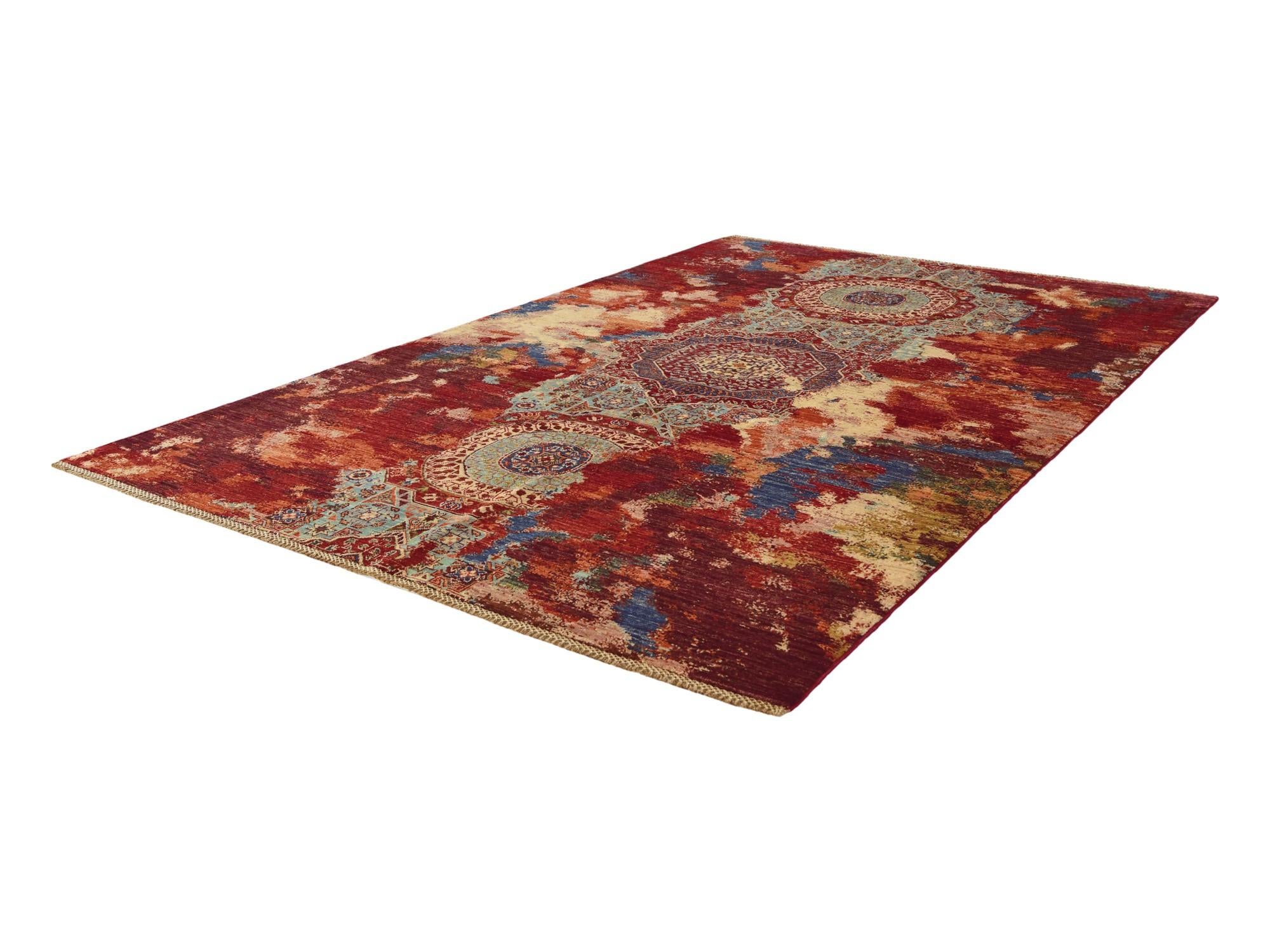 5' 9 x 8' 10 Hand Knotted Mamluk Ziegler Rug