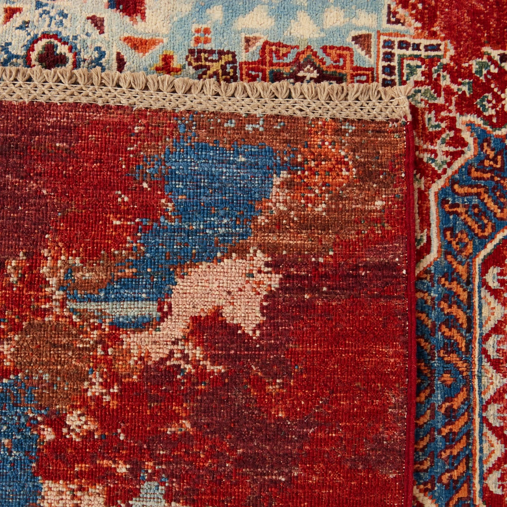 175cm x 270cm Hand Knotted Mamluk Ziegler Rug