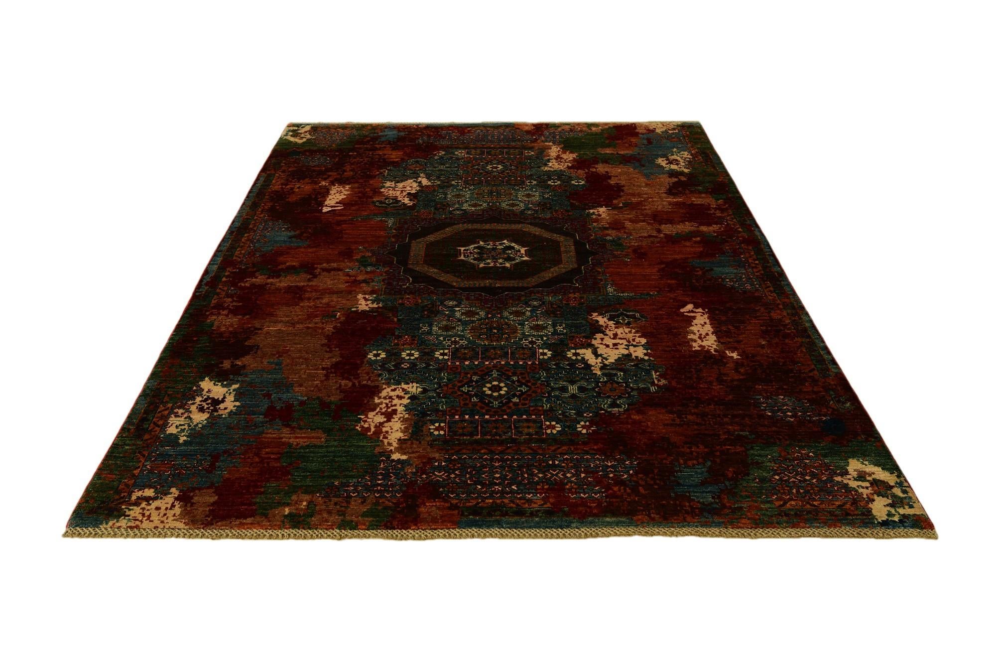 5' 10 x 8' 2 Hand Knotted Mamluk Ziegler Rug