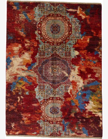 5' 10 x 8' 2 Hand Knotted Mamluk Ziegler Rug