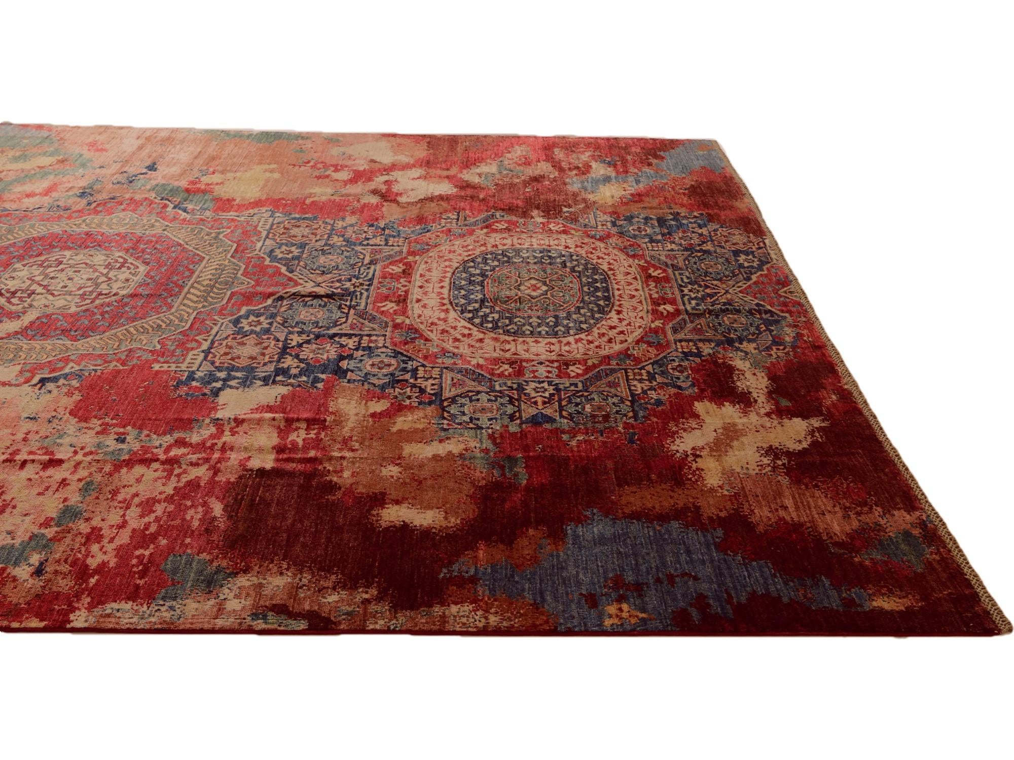 9' 8 x 12' 8 Hand Knotted Mamluk Ziegler Rug