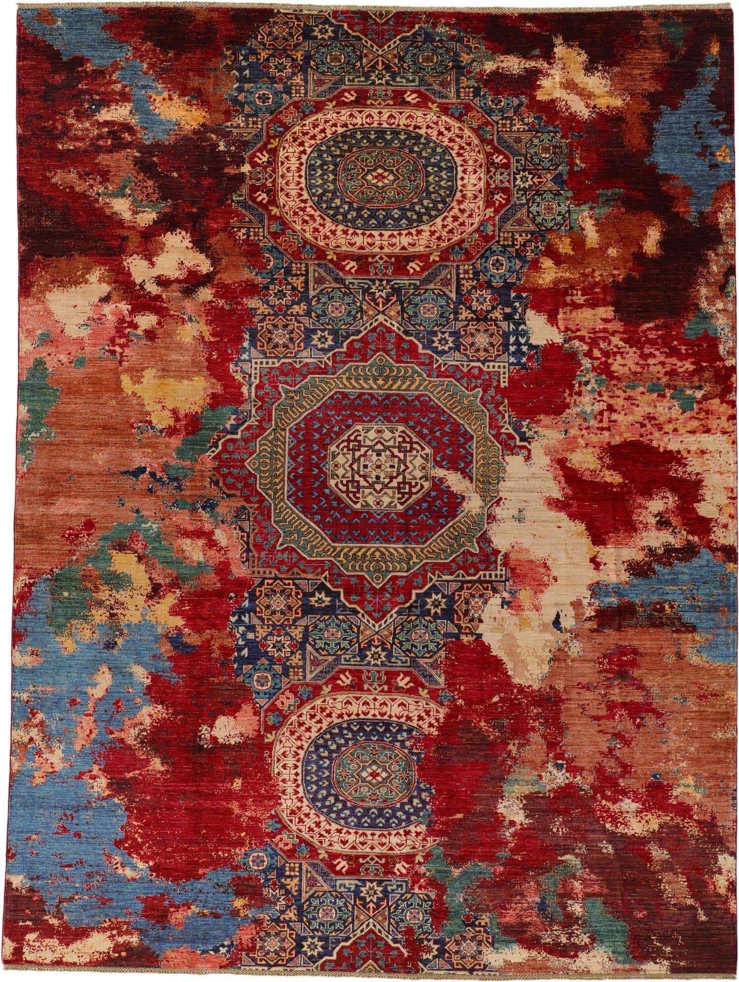 9' 8 x 12' 8 Hand Knotted Mamluk Ziegler Rug