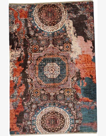 5' 6 x 8' 2 Hand Knotted Mamluk Ziegler Rug