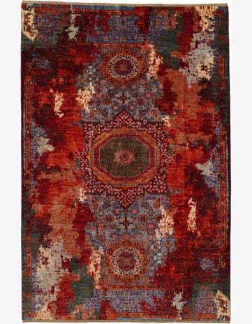 7' 2 x 10' 6 Hand Knotted Mamluk Ziegler Rug