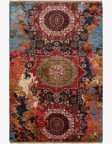 4' 4 x 6' 5 Hand Knotted Mamluk Ziegler Rug