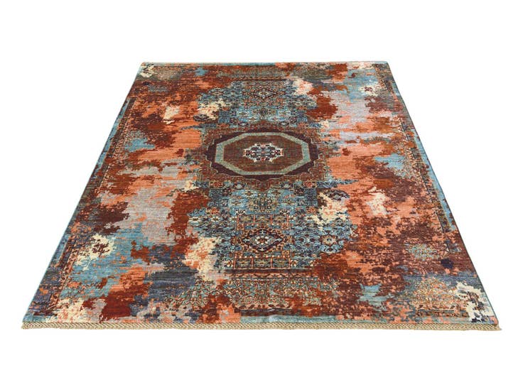 Detail image of 5' x 6' 7 Hand Knotted Mamluk Ziegler Rug