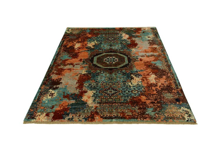 Detail image of 5' x 6' 7 Hand Knotted Mamluk Ziegler Rug