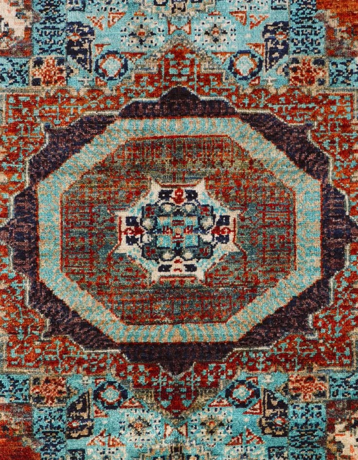 Detail image of 5' x 6' 7 Hand Knotted Mamluk Ziegler Rug