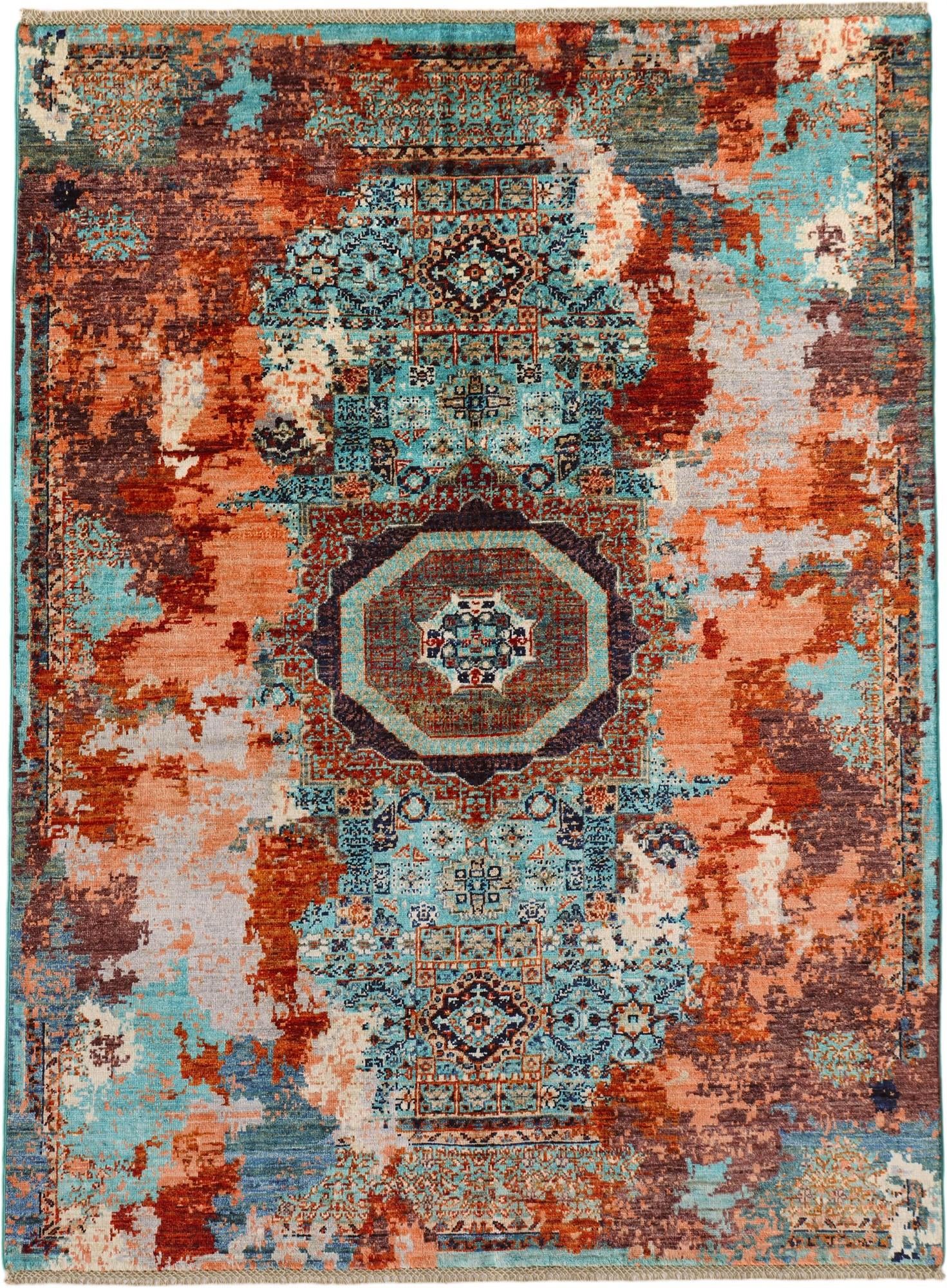 5' x 6' 7 Hand Knotted Mamluk Ziegler Rug