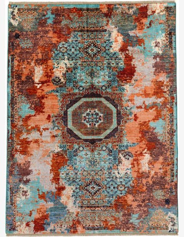 5' x 6' 7 Hand Knotted Mamluk Ziegler Rug
