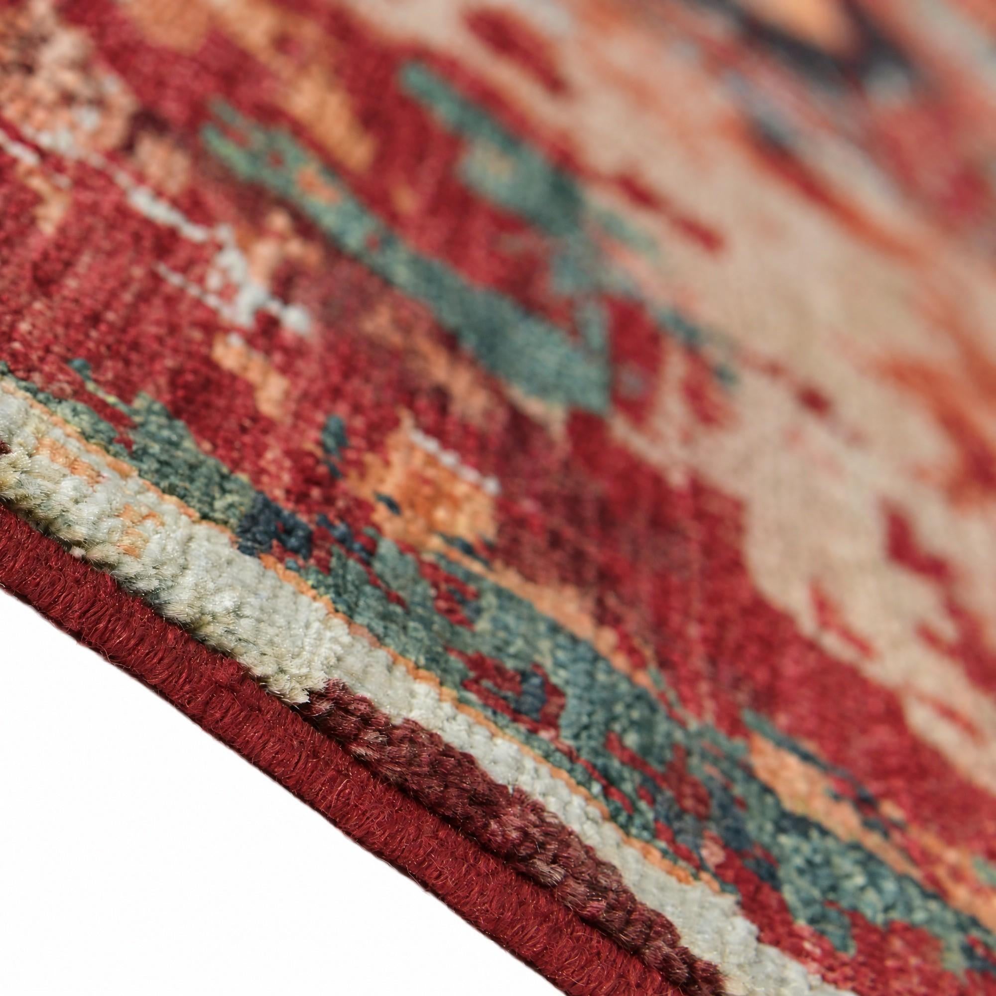 175cm x 240cm Hand Knotted Mamluk Ziegler Rug