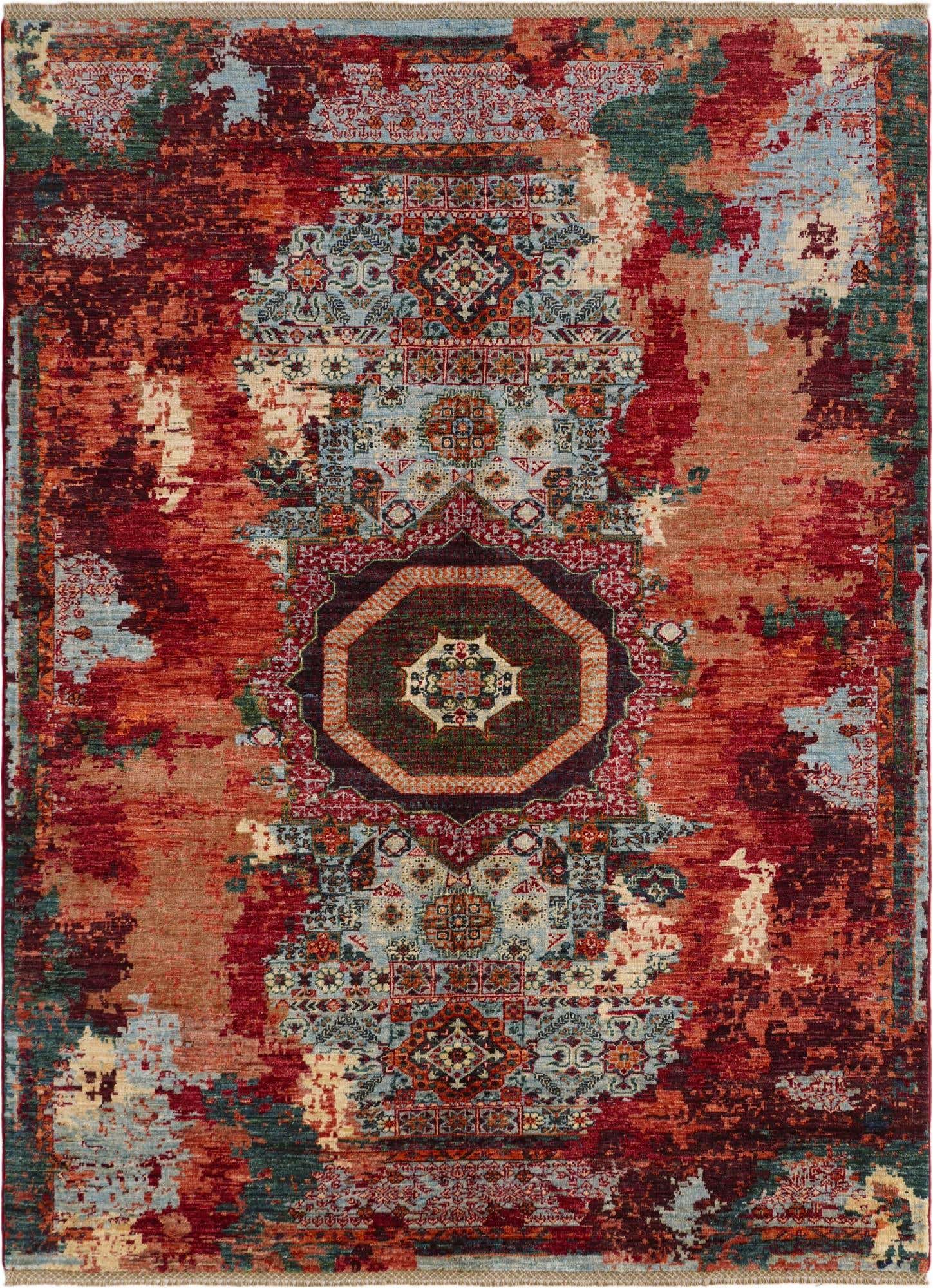 5' 9 x 7' 10 Hand Knotted Mamluk Ziegler Rug