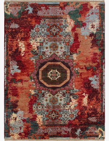 5' 9 x 7' 10 Hand Knotted Mamluk Ziegler Rug