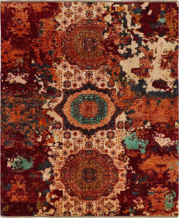 8' 3 x 9' 10 Hand Knotted Mamluk Ziegler Rug