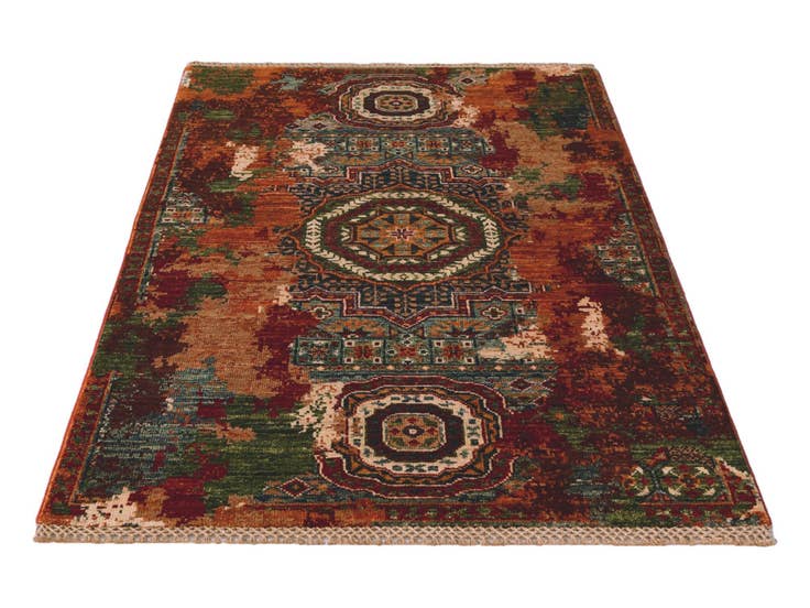 Detail image of 2' 9 x 4' 3 Hand Knotted Mamluk Ziegler Rug