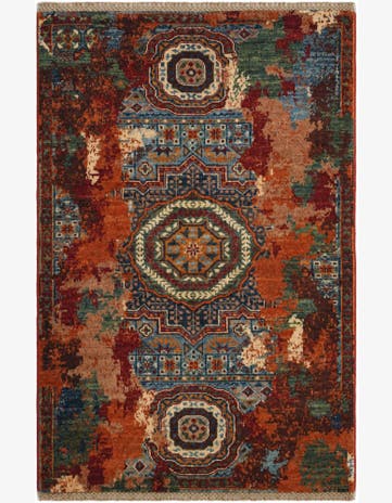 2' 9 x 4' 3 Hand Knotted Mamluk Ziegler Rug