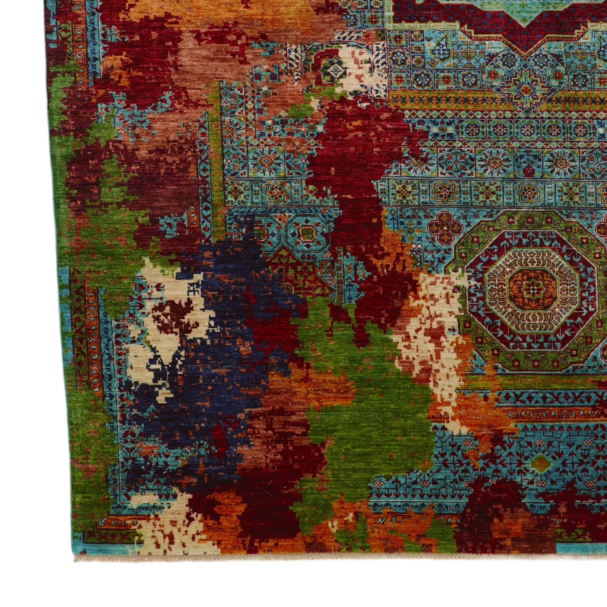 10' 1 x 13' 5 Hand Knotted Mamluk Ziegler Rug